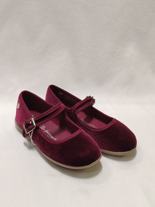 XTI - BALLERINA VELLUTO TEXTILE BURGUNDY