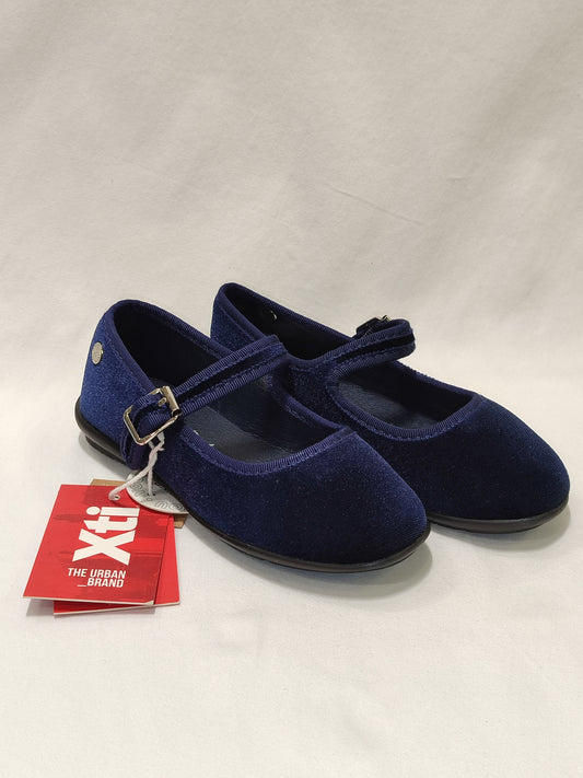 XTI - BALLERINA  VELLUTO TEXTILE NAVY